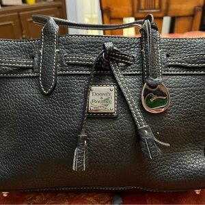 Vintage Dooney & Bourke Alto Mini Tassel Black Pe… - image 1